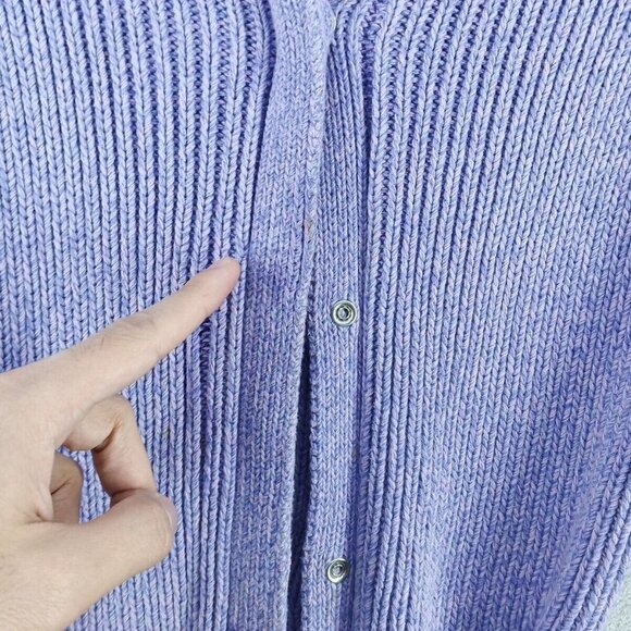 GAP Sweater Cardigan Size XXL(14-16) Button Closure Lavender Knit Fall Winter - Picture 6 of 12
